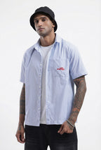 Blue Stripped Boxy Fit Shirt