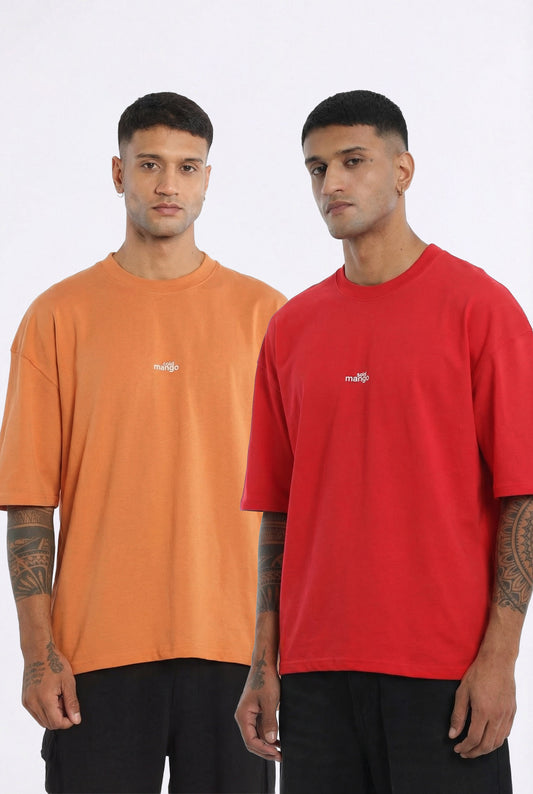 Pastel Orange & Red Combo