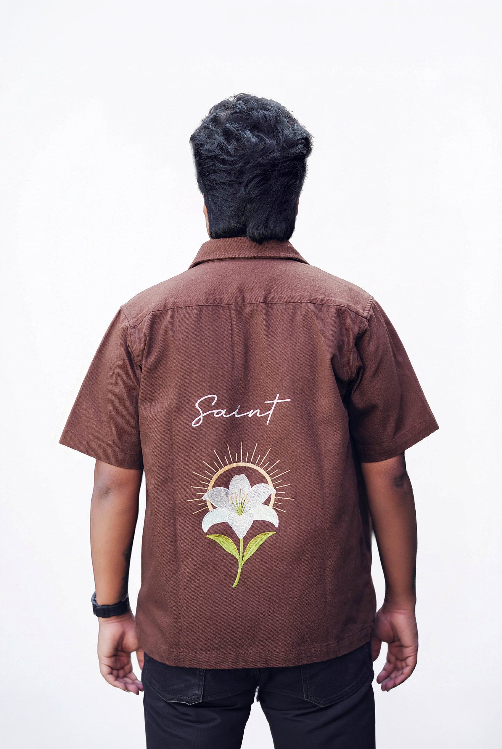 Saint Embroidery Boxy fit Shirt